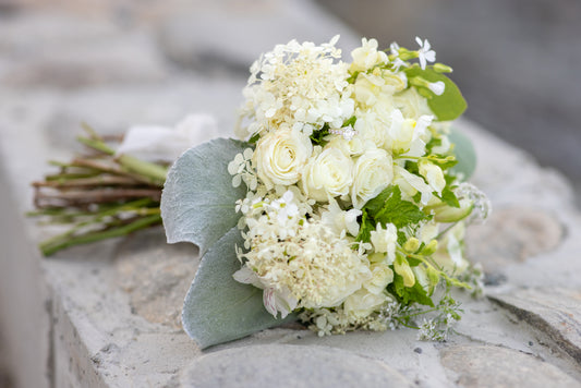 Birdal Bouquet - Classic White and Green