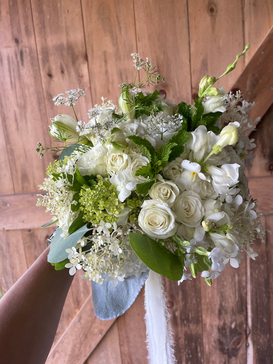 Birdal Bouquet - Classic White and Green